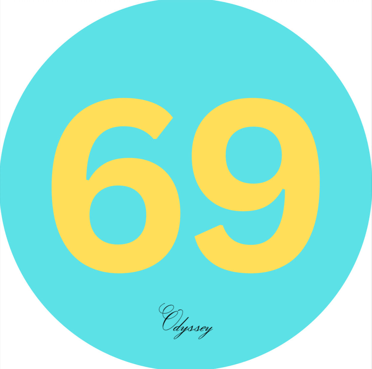Yellow number '69' on a blue circle with 'Odyssey' branding.